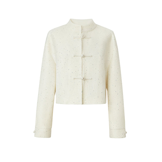 ASAYA4386 - Long-sleeved padded jacket with Chinese collar design