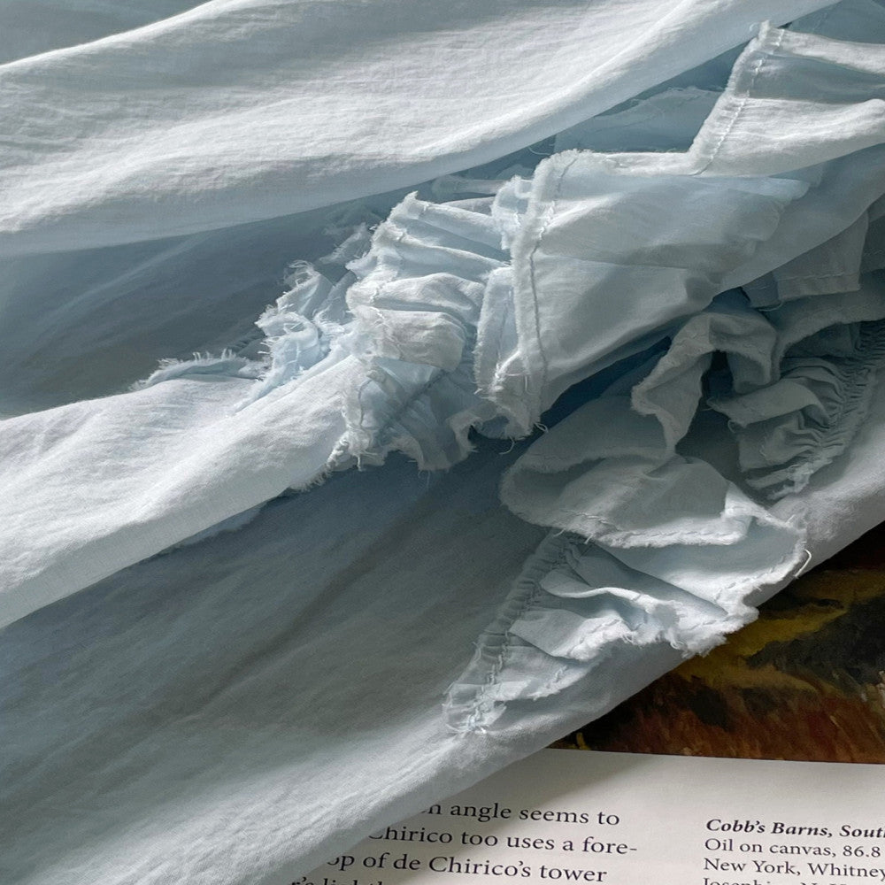 Beerkun Enjoys Hawaii 80 Thread Cotton Handmade Indian Embroidery Curled Flower Side Strap Sleeveless Top image 9