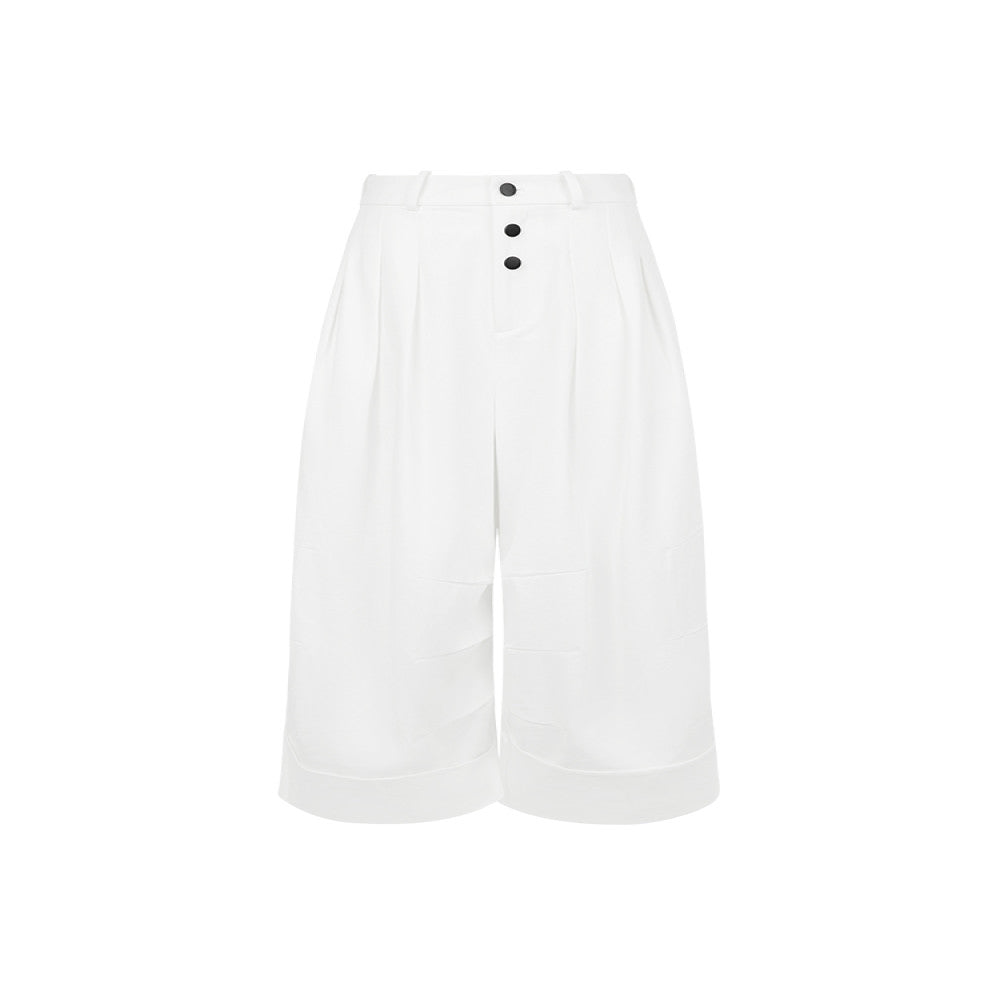 Meiyang MEIYANG Bouncing Casual Pants All Cotton Twill Sand Washed Curled Eight Part Pants 70 Series in Stock image 5