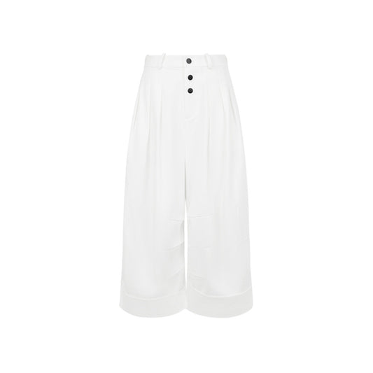 ASAYA4358 - Off-White Pleated Balloon Pants 🖤☁️