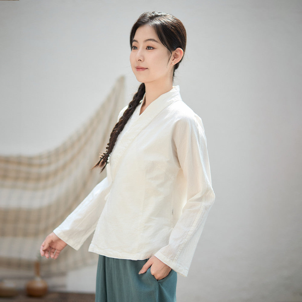 ASAYA4306 - Timeless Cotton Linen Hanfu Blouse ✨🌿