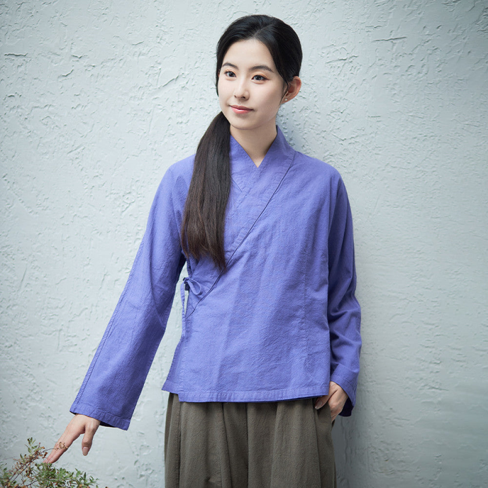 Summer new cotton linen linen top for women Chinese style improved Hanfu Chinese style tea suit 21 pieces W1359 image 38
