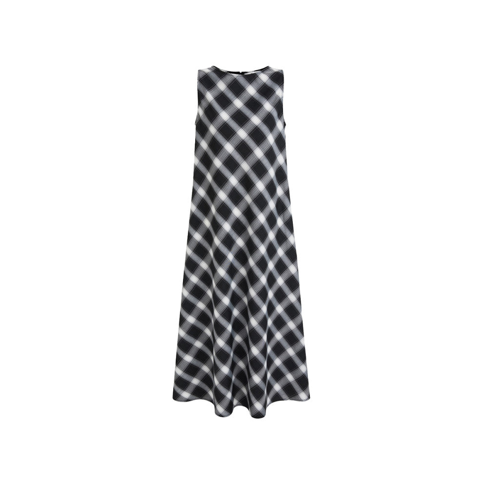 Fano plaid round neck sleeveless dress for women 05 summer new style loose and slimming dress for lazy people to wear image 7