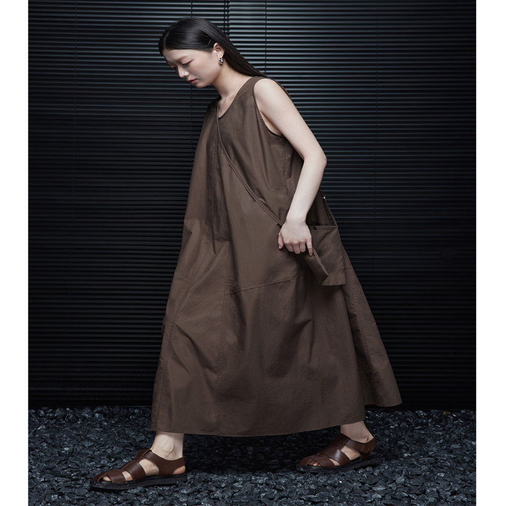 Moment Coffee colored Dress for Women 2024 Summer New Style High end Exquisite Super good looking niche design image 2