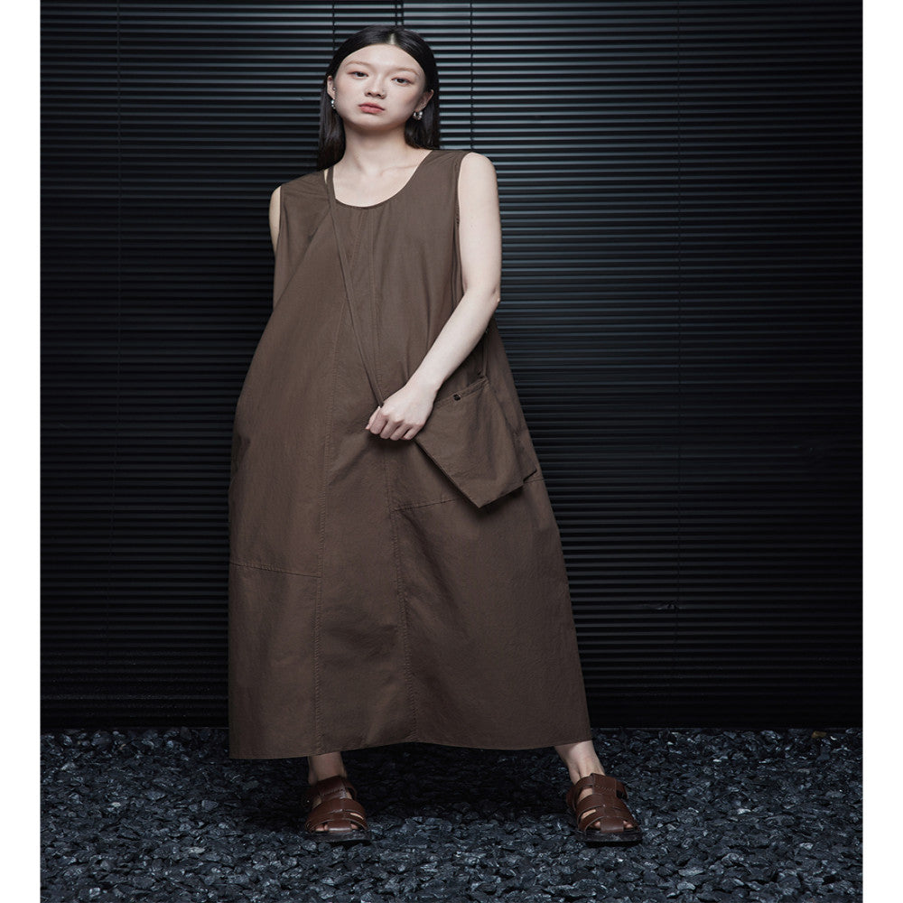 Moment Coffee colored Dress for Women 2024 Summer New Style High end Exquisite Super good looking niche design image 4