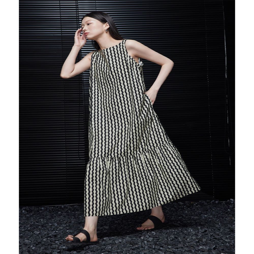 Moment striped dress for women 2024 summer new style high end and exquisite super good looking niche design slimming off image 1