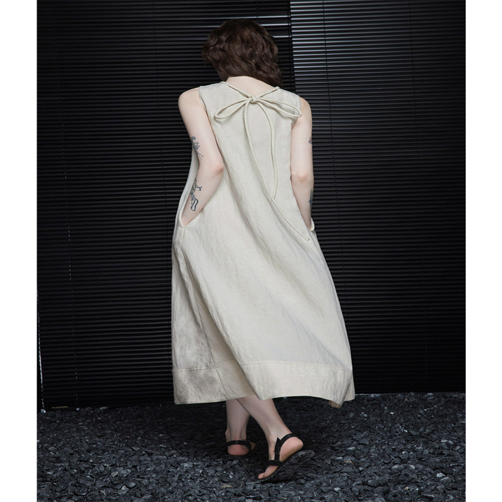 Moment Sleeveless Dress for Women 2024 Summer New Style Super Beautiful Temperament Simple Elegant High end Design Sense image 1