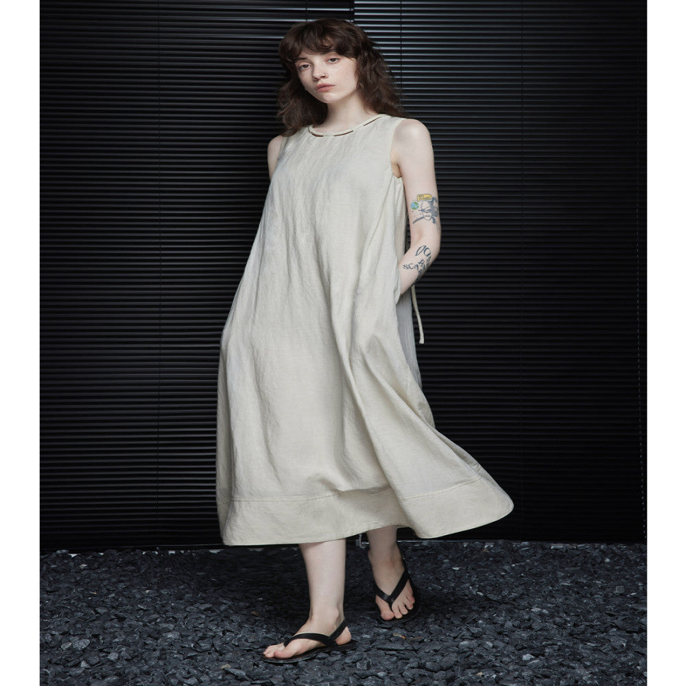 Moment Sleeveless Dress for Women 2024 Summer New Style Super Beautiful Temperament Simple Elegant High end Design Sense image 2