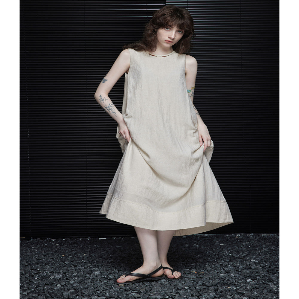 Moment Sleeveless Dress for Women 2024 Summer New Style Super Beautiful Temperament Simple Elegant High end Design Sense image 4