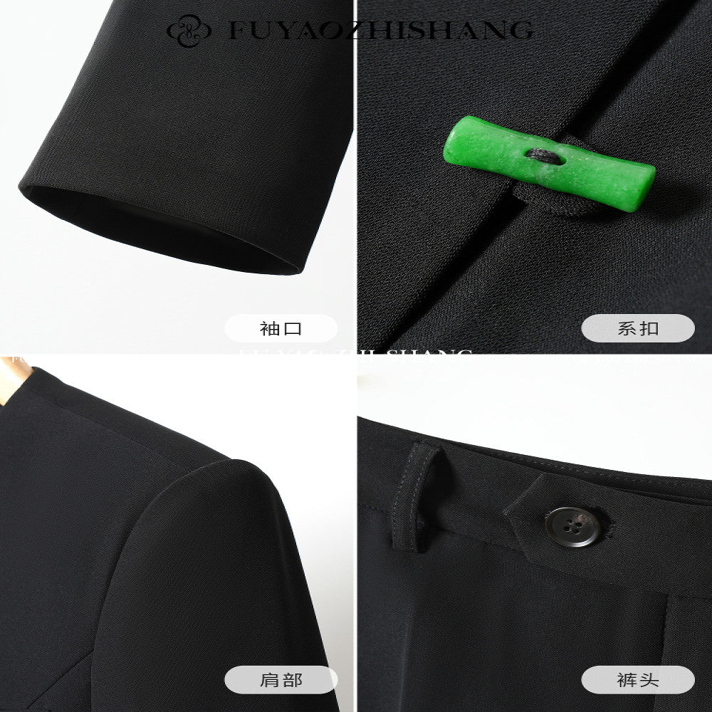 FUYAO Fuyao Chinese style set for women s high end fashion 2025 autumn new style new Chinese style black buckle formal wear image 3
