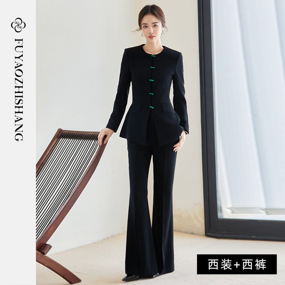 FUYAO Fuyao Chinese style set for women s high end fashion 2025 autumn new style new Chinese style black buckle formal wear image 9