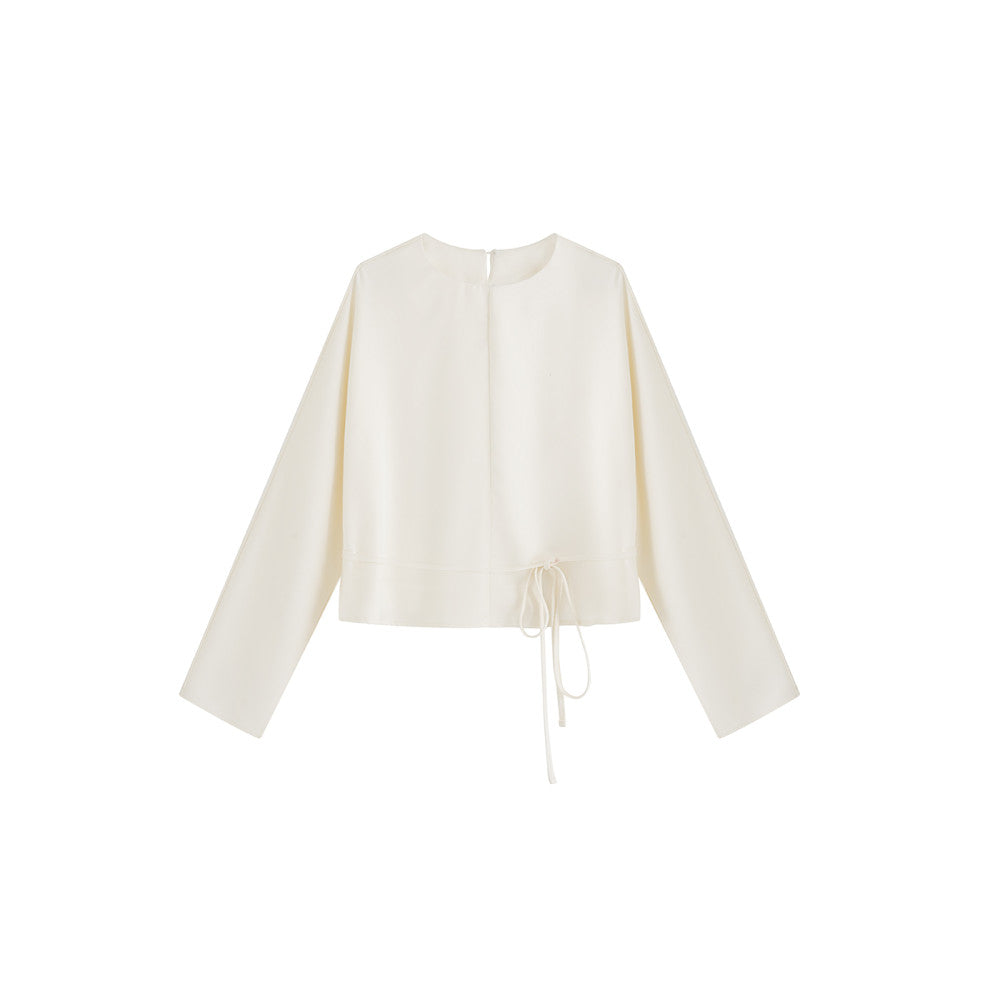 SOTHEMOS 25 Spring Fashionable Minimalist Row Style 2 Color Satin French Retro Design Long Sleeve Shirt image 13