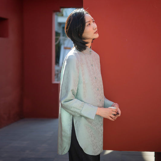 𝐀𝐒𝐀𝐘𝐀𝟒𝟐𝟕𝟐 - 𝐎𝐫𝐢𝐞𝐧𝐭𝐚𝐥 𝐄𝐥𝐞𝐠𝐚𝐧𝐜𝐞 𝐒𝐢𝐥𝐤 𝐉𝐚𝐜𝐪𝐮𝐚𝐫𝐝 𝐁𝐥𝐨𝐮𝐬𝐞 🌸✨