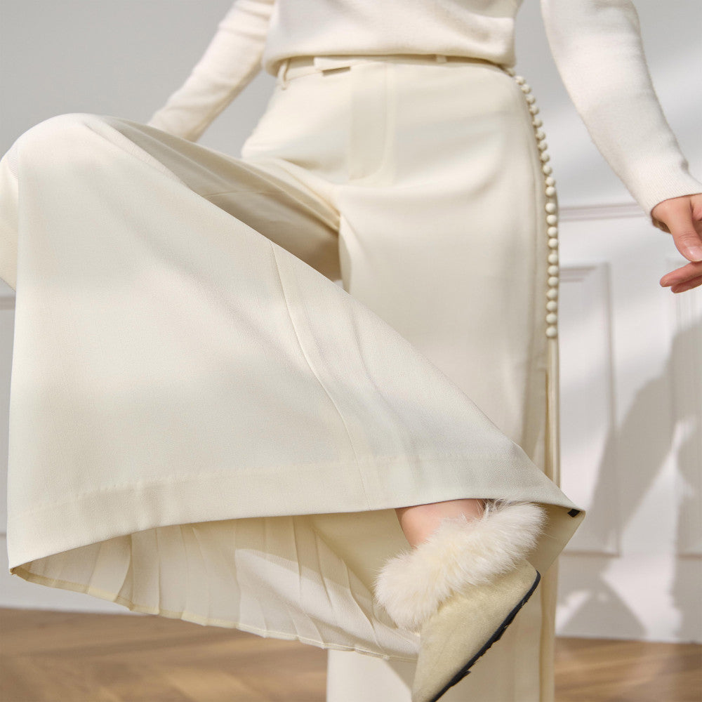 Plum Jan Thin Mesh Loose wutong Pants White New Chinese Style Summer New Wide Leg Pants Women image 5