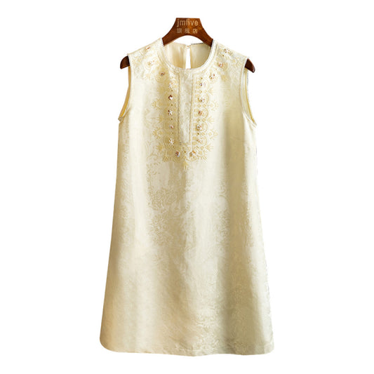 ASAYA4673 – Blossom Pearl Jacquard Dress 🌸✨