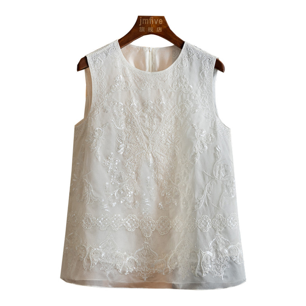 New Chinese style mulberry silk anti aging temperament butterfly vest 2025 summer new product silk western style fashion shoulder image 9