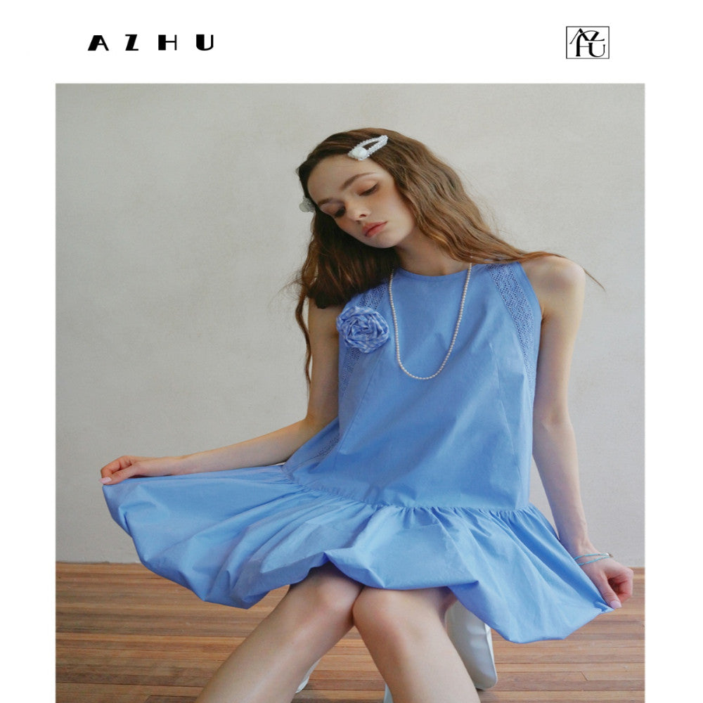 AZHU AJU 2024 new floral bud dress summer vest skirt image 0