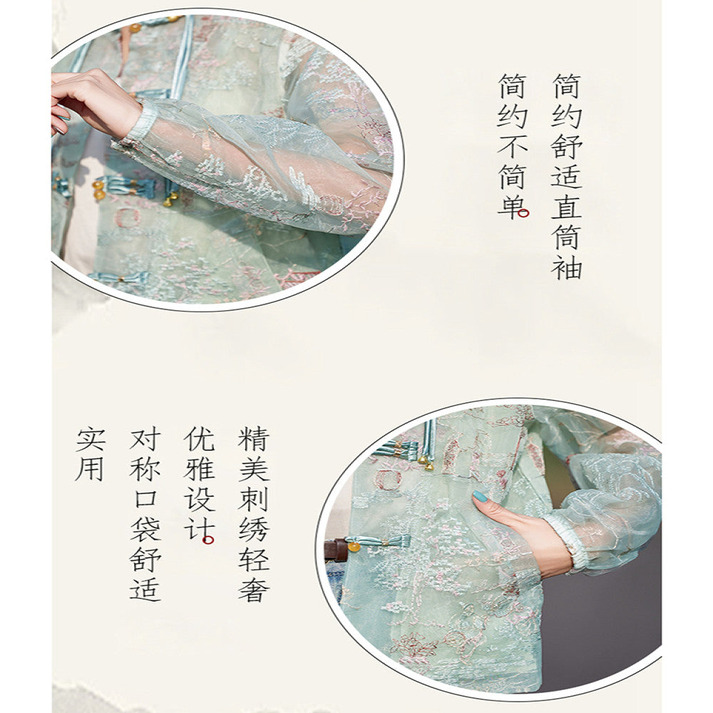 Fashionable new Chinese style embroidered buttons light sun protection jacket popular this year fresh heavy spring and autumn tops image 18