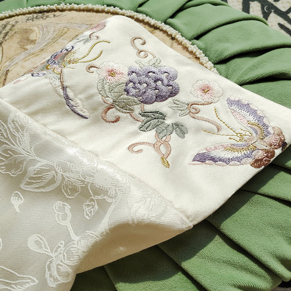 New Chinese style silk jacquard women s shirt with long sleeves spring new style improved slanted collar and buckle Chinese style versatile interior top image 3