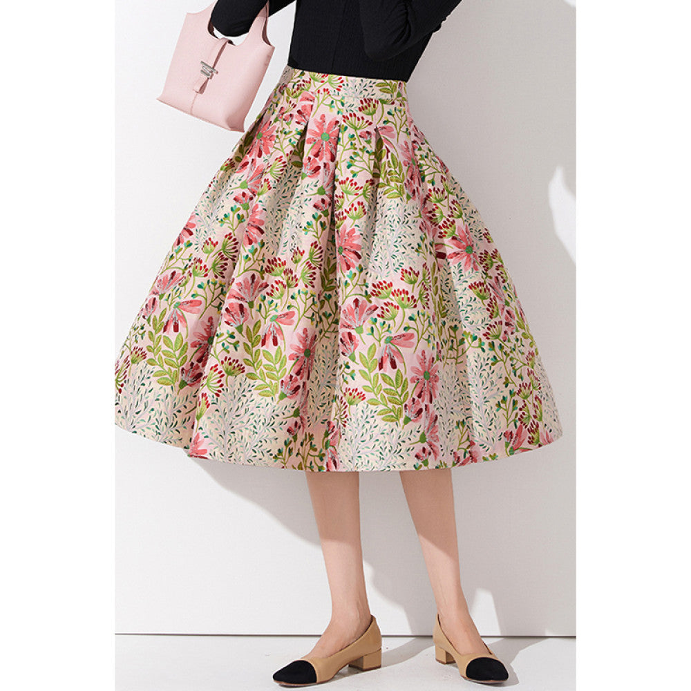 Meifei 2025 Original Design Jacquard Fold Unique Western Style Umbrella Skirt Skirt Half Body Skirt New Women s Autumn Winter Collection image 63
