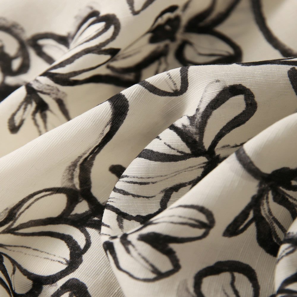 Xiaohan Pavilion Light Breathing Tencel Linen Breathable Dry and Simple Versatile Round Neck Long Sleeve Small Top image 4