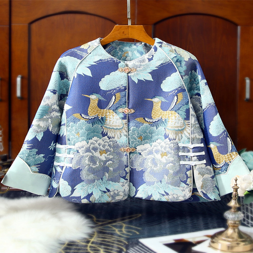 Tang style women s clothing classic Chinese style embroidery luxurious vintage buttons new Chinese style improved jacket trendy autumn and winter top image 0