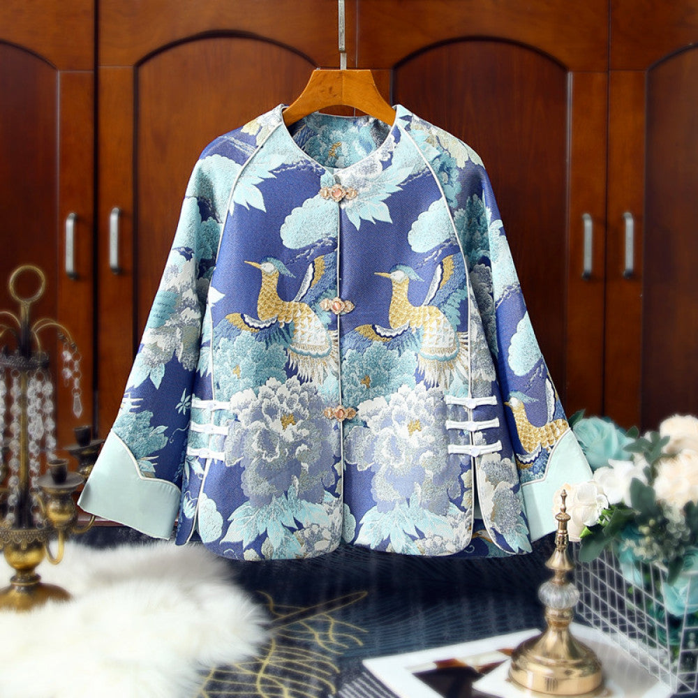 Tang style women s clothing classic Chinese style embroidery luxurious vintage buttons new Chinese style improved jacket trendy autumn and winter top image 9