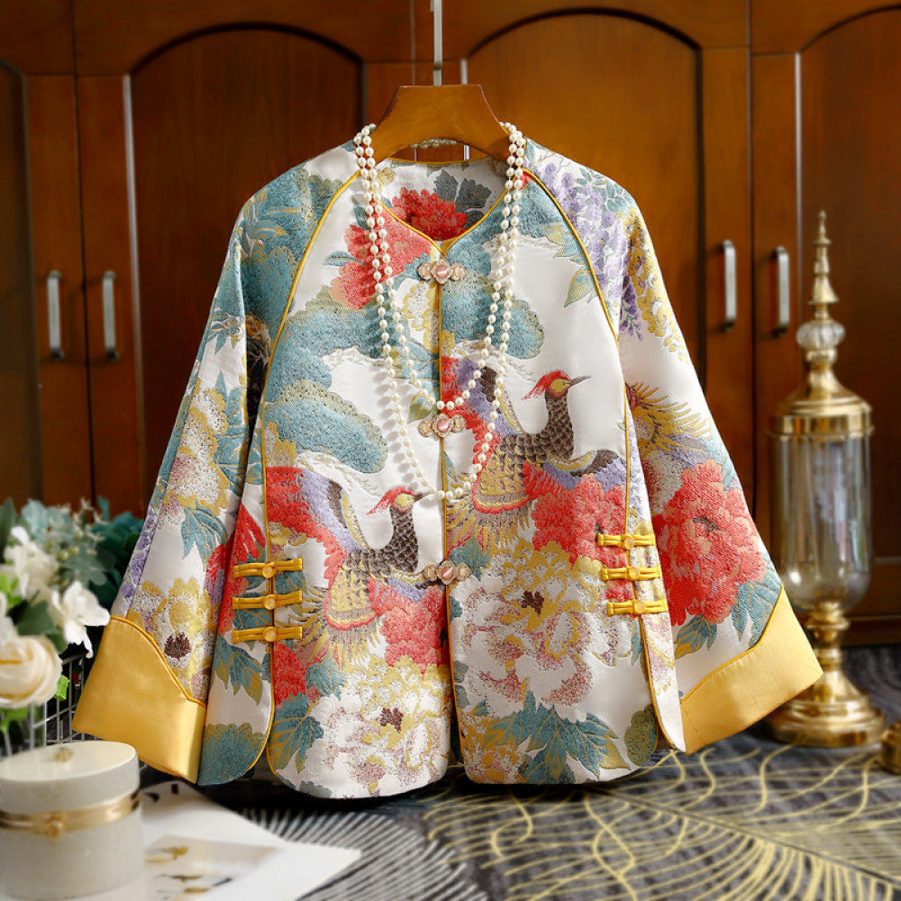 Tang style women s clothing classic Chinese style embroidery luxurious vintage buttons new Chinese style improved jacket trendy autumn and winter top image 19