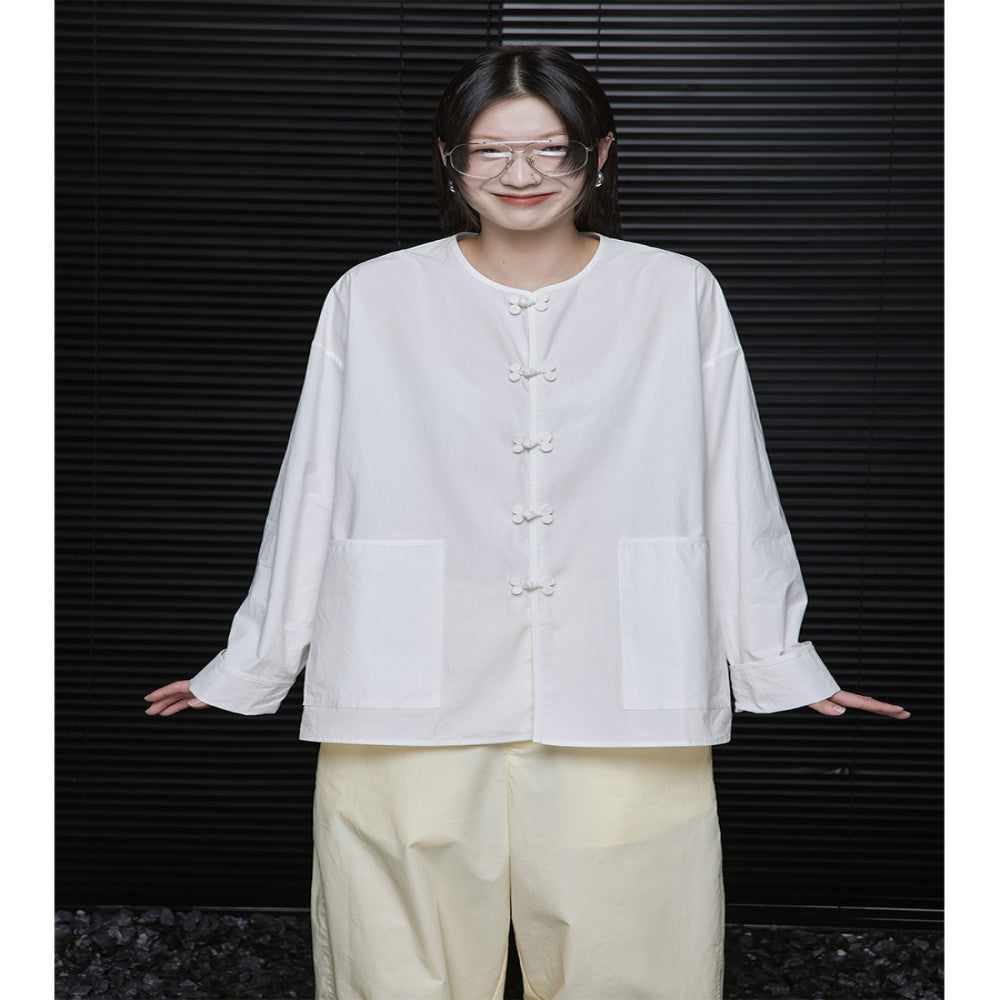 Moment White Shirt Women s 2025 Summer New Style This Year s Trendy New Chinese Style Unique and Beautiful Design Sense Long Sleeve image 4