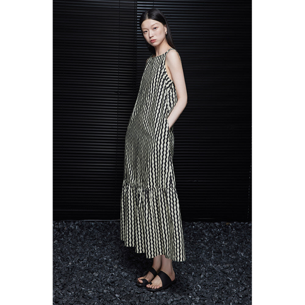 moment striped dress women 2024 summer new style temperament high end exquisite super beautiful niche design slim image 3