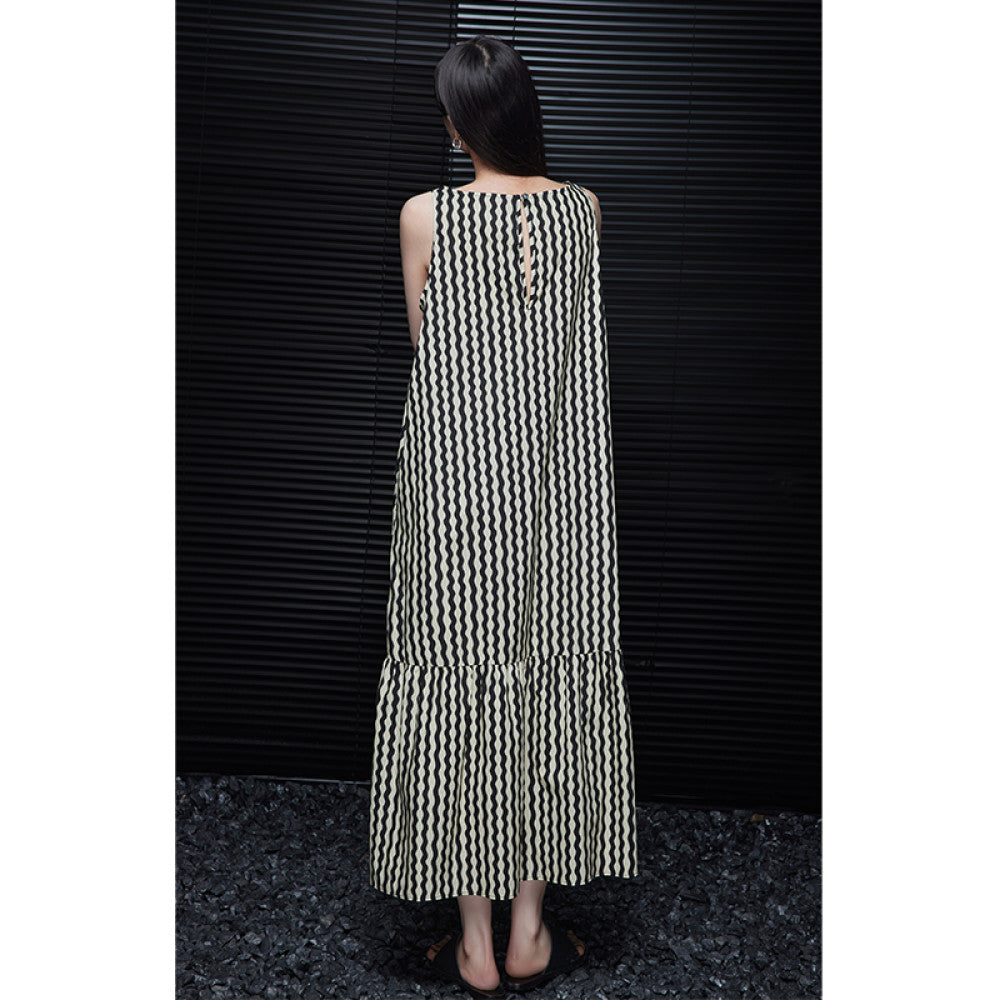 moment striped dress women 2024 summer new style temperament high end exquisite super beautiful niche design slim image 5