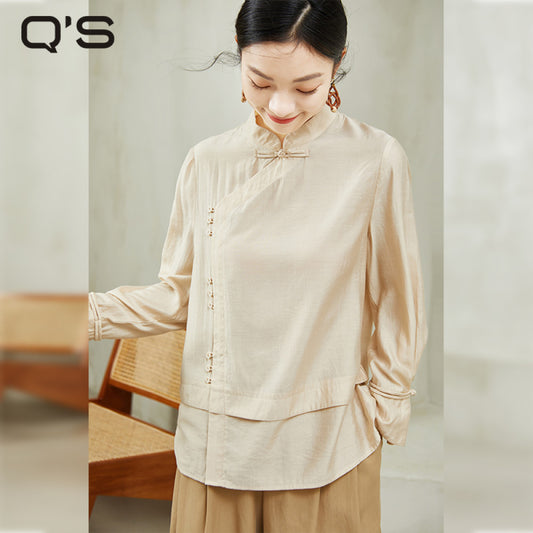 ASAYA4162 Retro National Style Button Shirt ✨