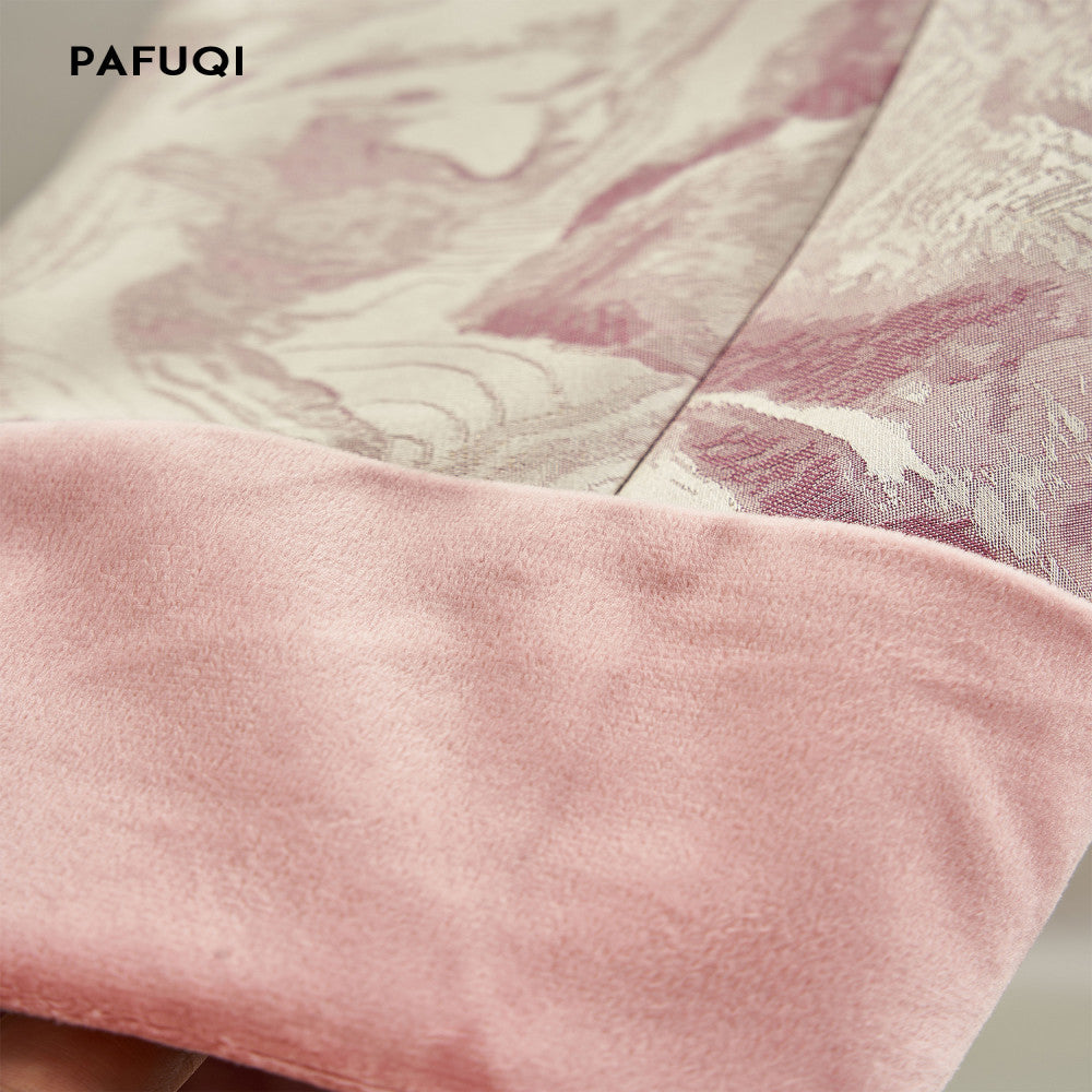 Improved new Chinese style jacket pink age reducing jacquard loose silhouette top Chinese style women s clothing 2025 new style early autumn image 4