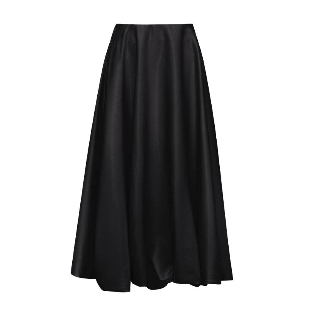 Classic Wardrobe AEL Original Flowing Satin High Waist Skirt for Women 2025 Autumn Water Mother Skirt Pink Flower Bud Skirt image 124