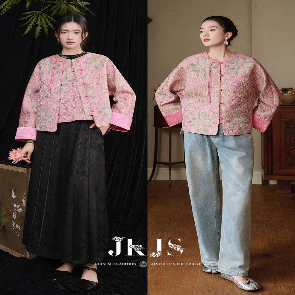 JKJS Butterfly Dream You National Style Customized Jacquard Jacket Spring and Autumn 2025 New Chinese Style High end Top for Women image 3