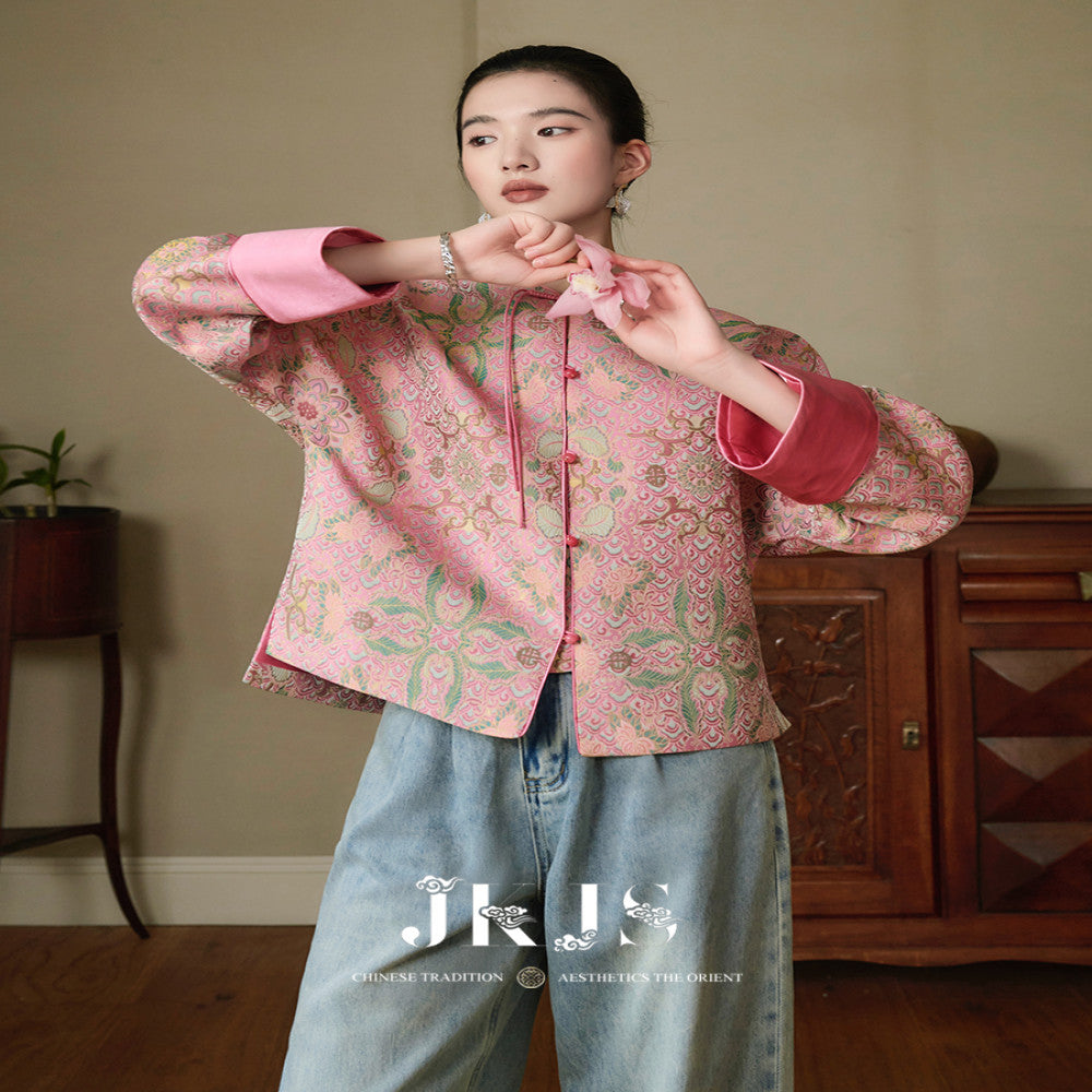 JKJS Butterfly Dream You National Style Customized Jacquard Jacket Spring and Autumn 2025 New Chinese Style High end Top for Women image 4