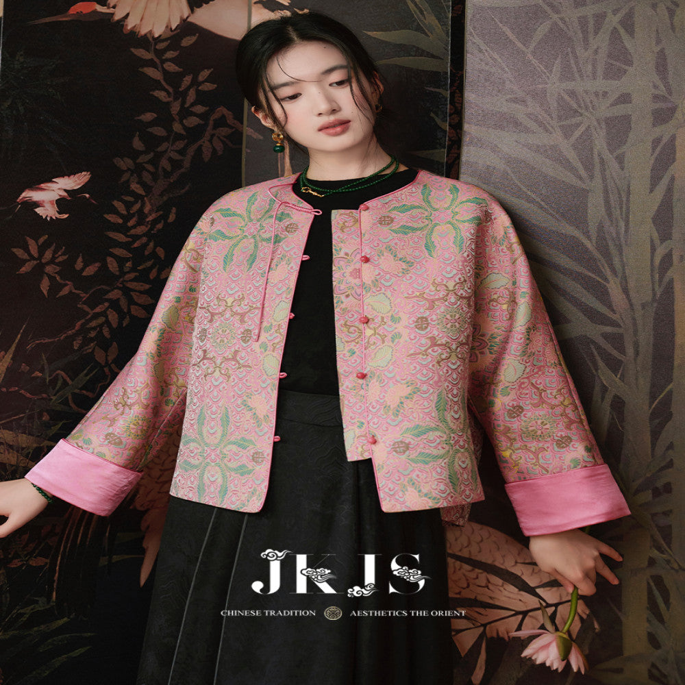 JKJS Butterfly Dream You National Style Customized Jacquard Jacket Spring and Autumn 2025 New Chinese Style High end Top for Women image 0