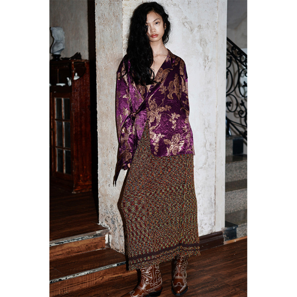 Bad taste Western original printed loose retro lace up spring suit jacket image 20