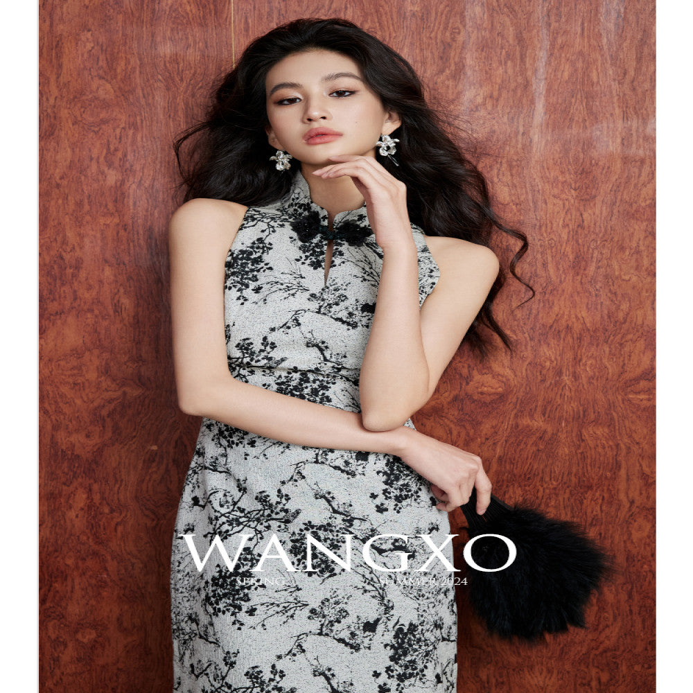 Wangxo Winter Plum Jacquard Fabric Customized 3D Relief Texture New Chinese Style Cheongsam image 4