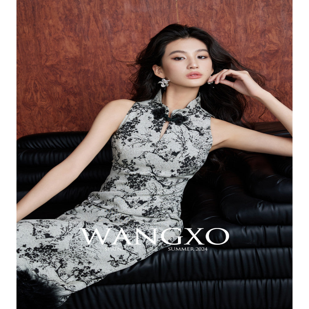 Wangxo Winter Plum Jacquard Fabric Customized 3D Relief Texture New Chinese Style Cheongsam image 0
