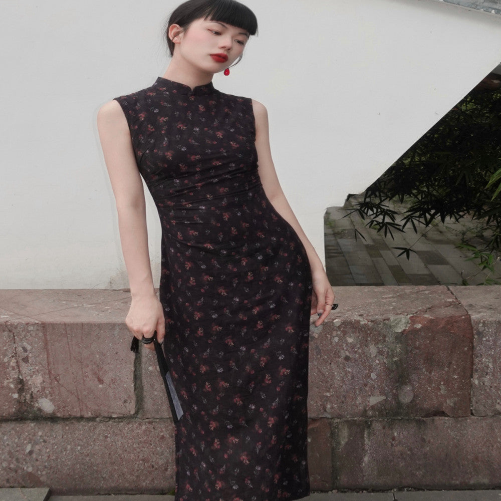 Srose Nanxi retro original design improved black cheongsam skirt new Chinese style dress new image 10