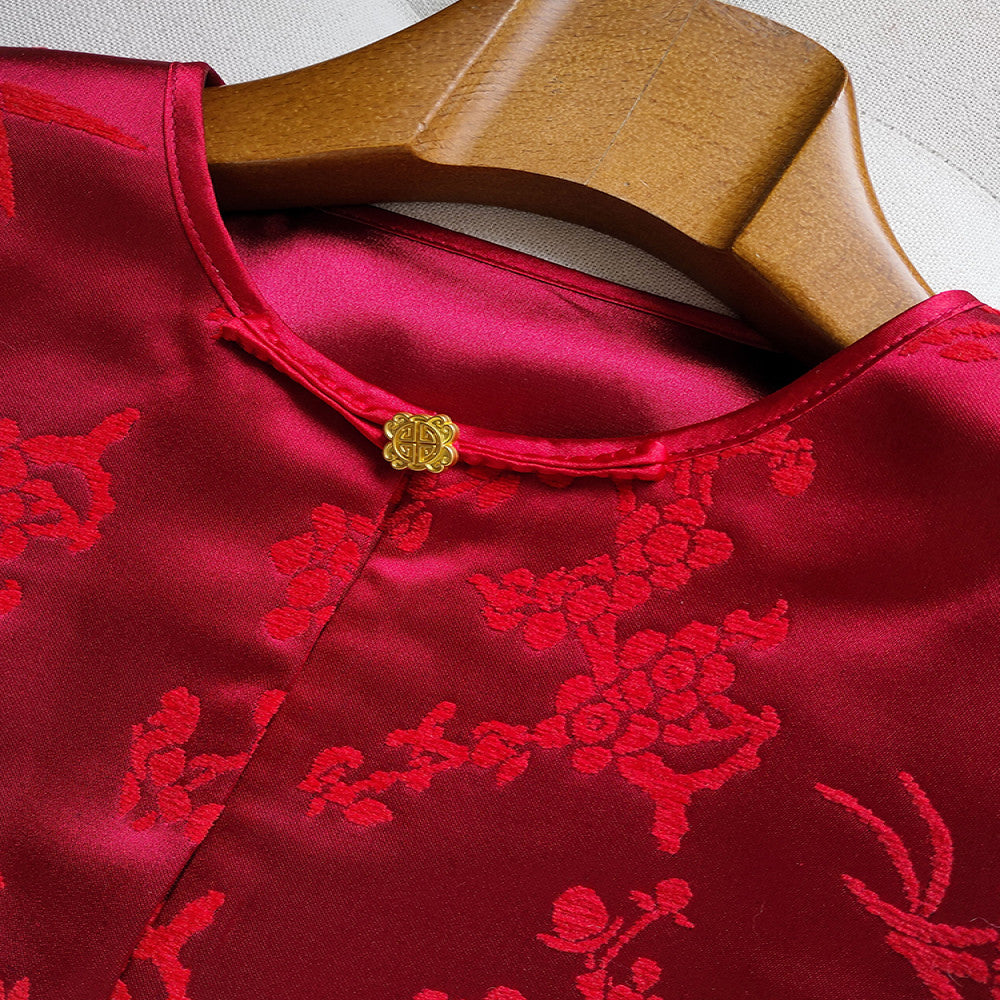 New Chinese style red vest for women in 2025 New Year Zhangrong jacquard layered outer vest zodiac year Chinese style top image 7