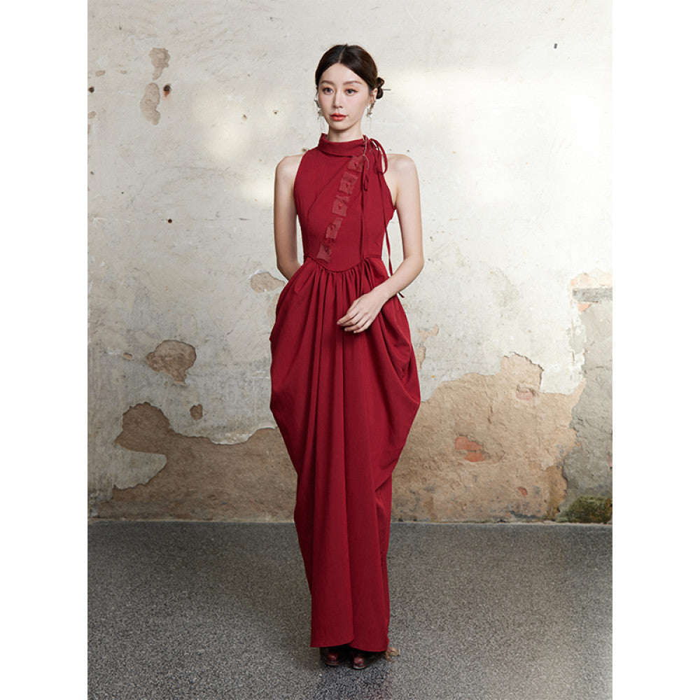 ONMOON 2024 Spring Summer New Chinese Style Sleeveless Vase Dress Clear and Cold Sensation Fairy Dress Long Dress image 10