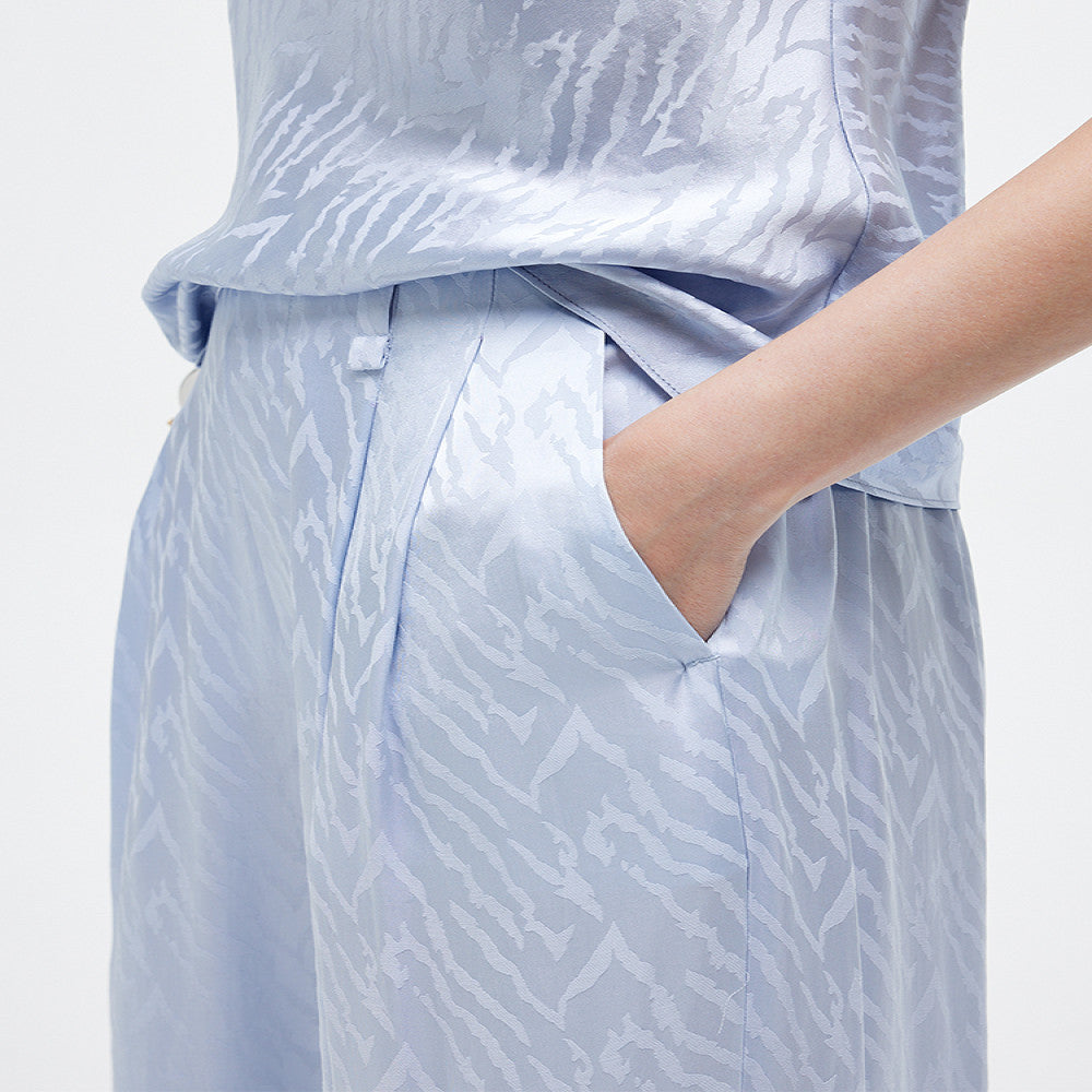 Zebra Light and Shadow ROSELINGLING Zebra Pattern Bare Feel Comfortable Wrinkle Pair Fashionable Air Wide Leg Pants image 4