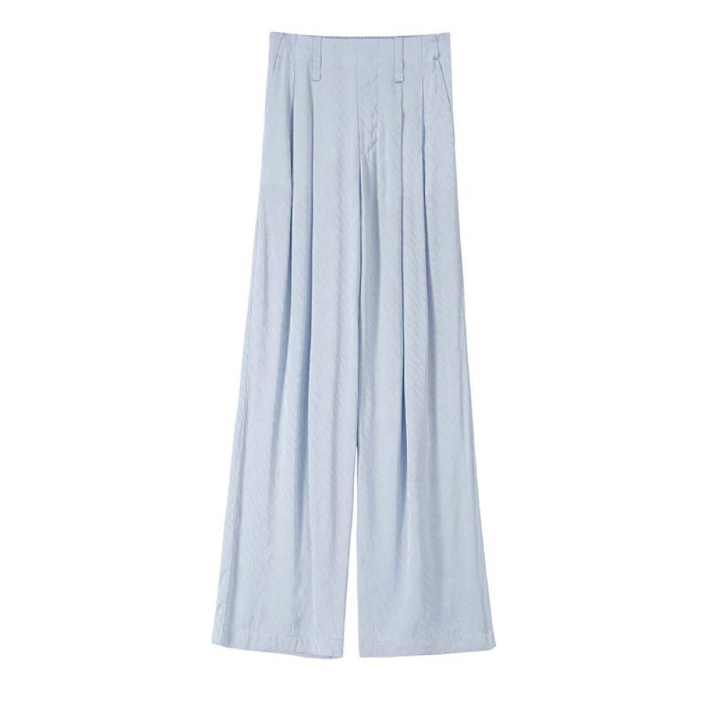 Zebra Light and Shadow ROSELINGLING Zebra Pattern Bare Feel Comfortable Wrinkle Pair Fashionable Air Wide Leg Pants image 9