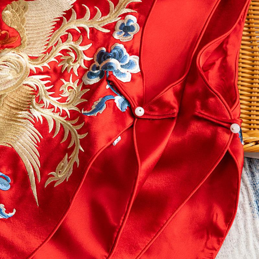 2025 Spring New National Style Red New Year s Clothing Acetate Heavy Industry Embroidery Vest Coat Women s New Chinese Top Vest image 4