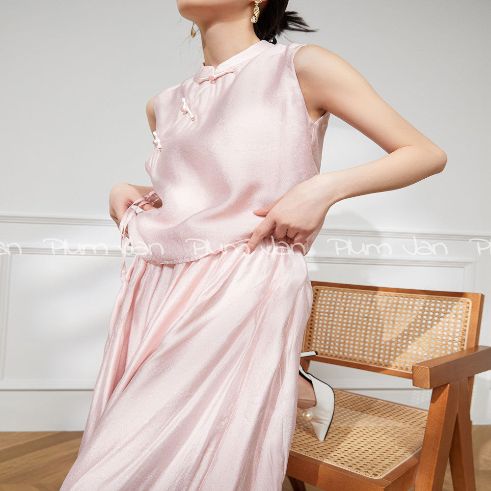 Plum Jan In Stock Popular Beautiful New Chinese Style Set Skirt 2025 New Women s Summer Edition image 4