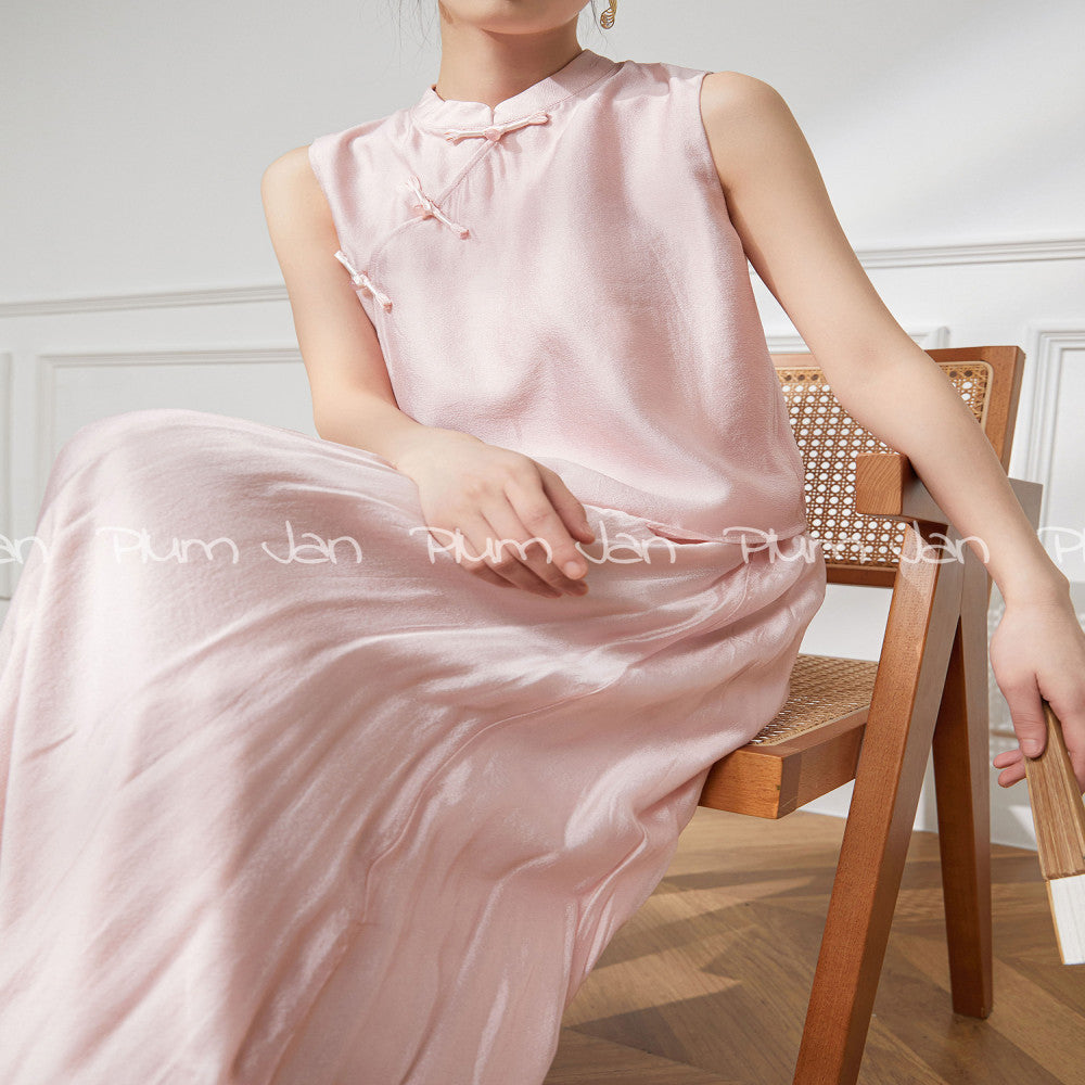 Plum Jan In Stock Popular Beautiful New Chinese Style Set Skirt 2025 New Women s Summer Edition image 6