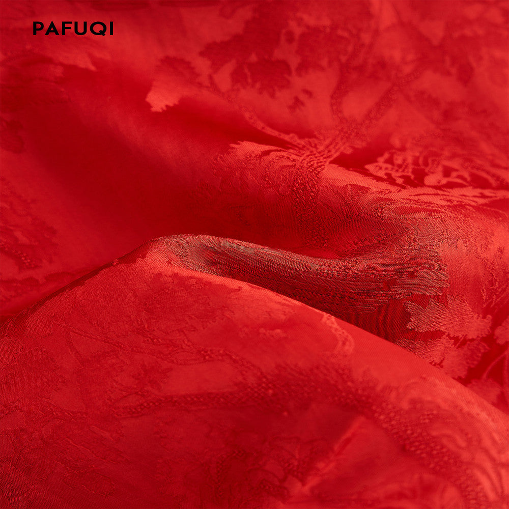 New Chinese style women s clothing 2025 new style early autumn outfit with high end jacquard satin acetate shirt half skirt set image 4