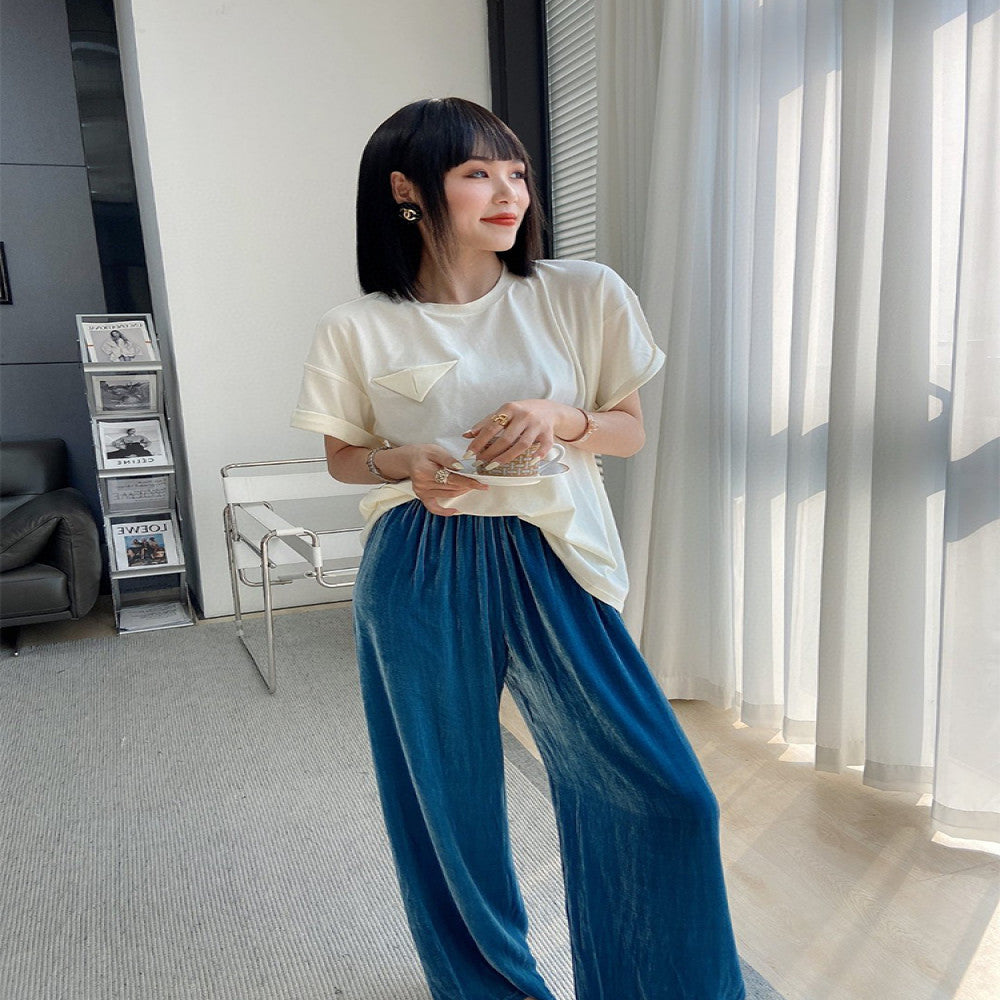 ASAYA3992 Velvet Wide-Leg Pants ✨